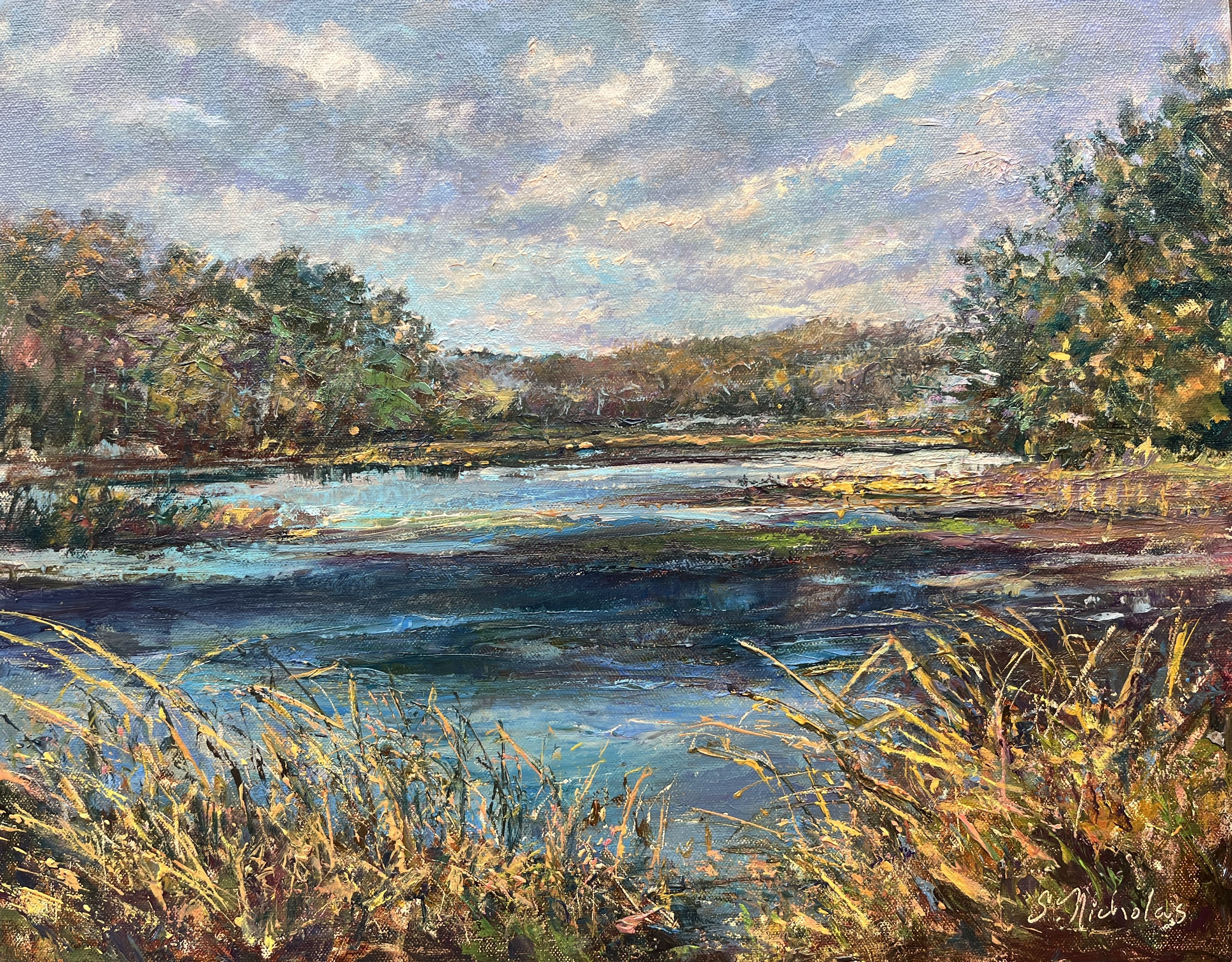 Black Moshannon November Day Oil 16 X 20 Plein Air Jpg